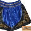 short muay thai bleu