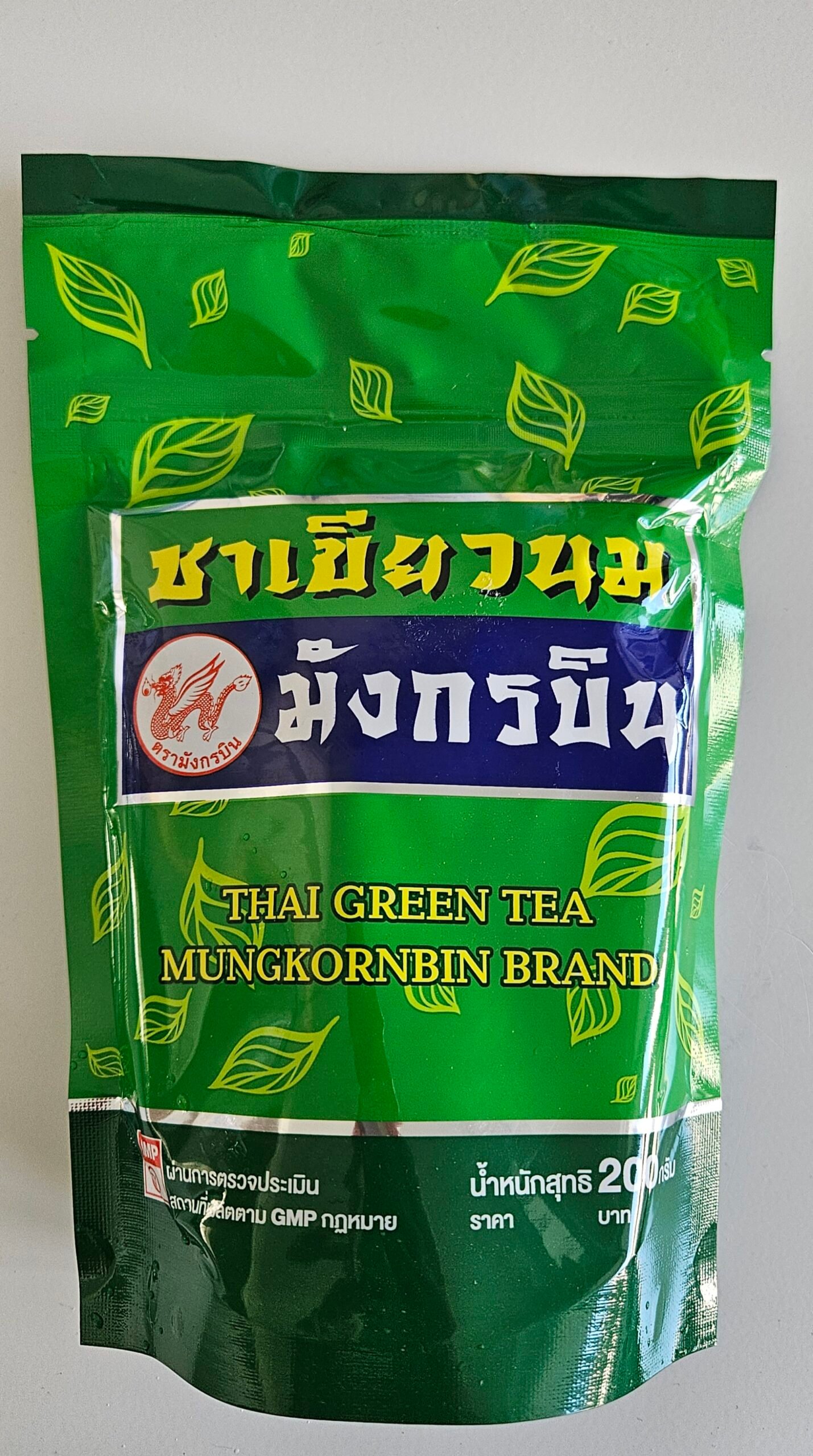 Thai Green Tea Mungkornbin Brand ชาเขียวนม มังกรบิน