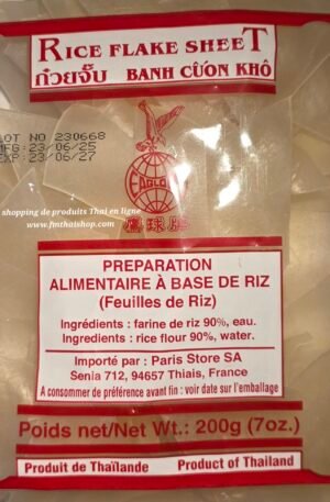 Rice flake sheet200g -preparation alimentaire à base de riz (feuilles de riz) 200g-เส้นก๋วยจั๊บ