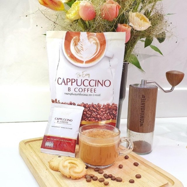 café instantané cappuccino b coffee 150g - Cappuccino B Coffee - instant coffee cappuccino powder be coffee brand - กาแฟคาปูชิโนปรุงสำเร็จชนิดผงตราบีคอฟฟี่ 150 g